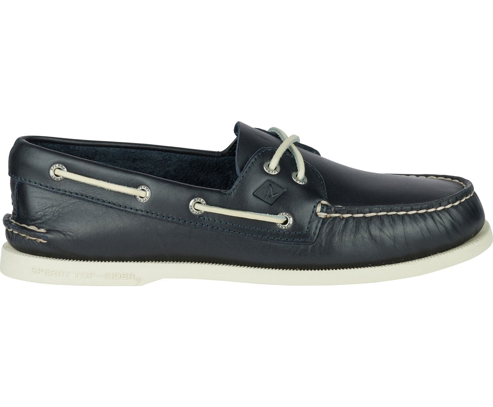 Men s Authentic Original 2 Eye Wide Leather Navy Sperry Australia