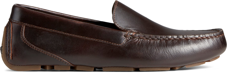 Men's Davenport Venetian Driver Leather Wide - Amaretto