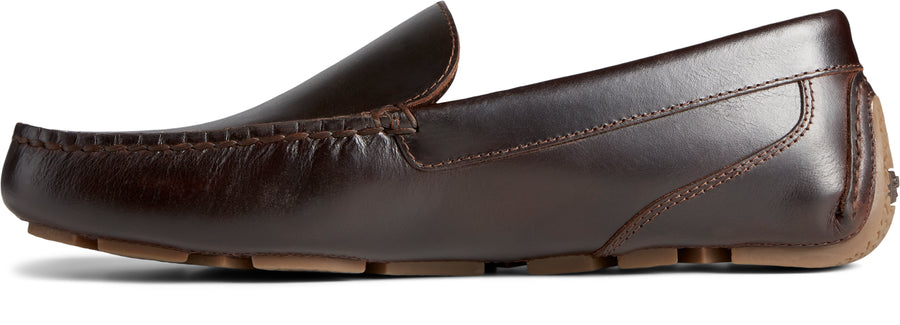 Men's Davenport Venetian Driver Leather Wide - Amaretto