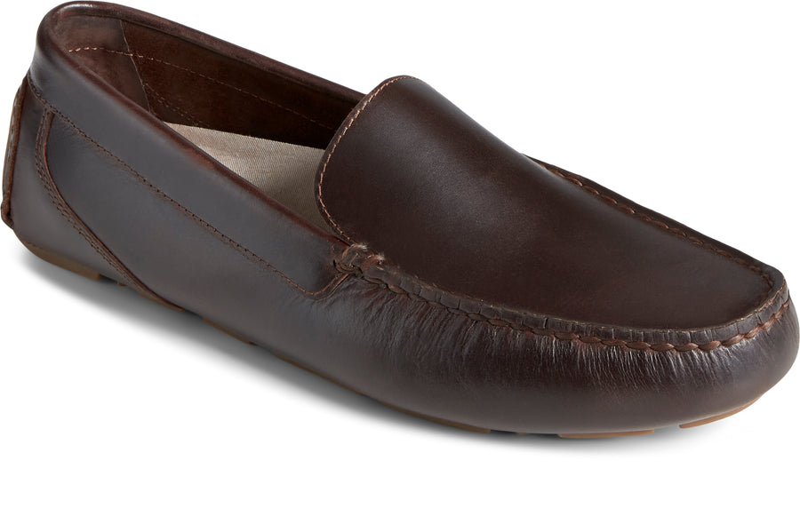 Men's Davenport Venetian Driver Leather Wide - Amaretto