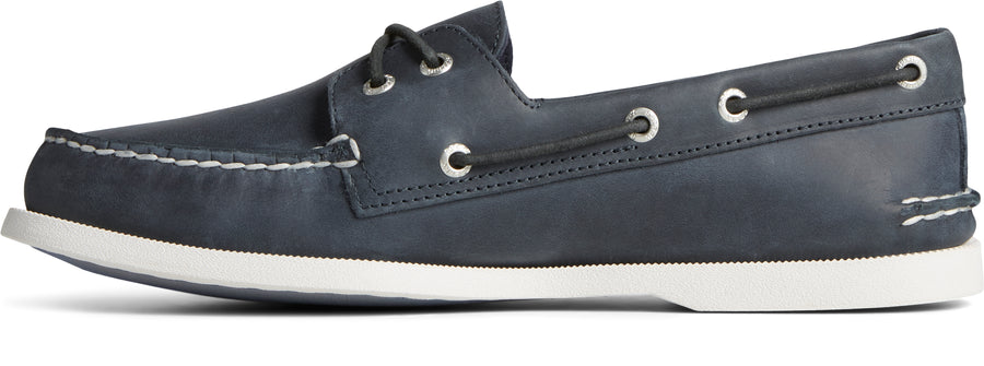 Men's A/O 2-Eye Cross Lace Leather Wide - Navy