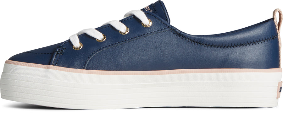 Women's Crest Vibe Platform Leather Navy