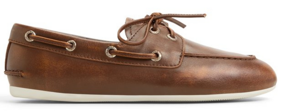 Women's Slim Boat Leather Distress Tan